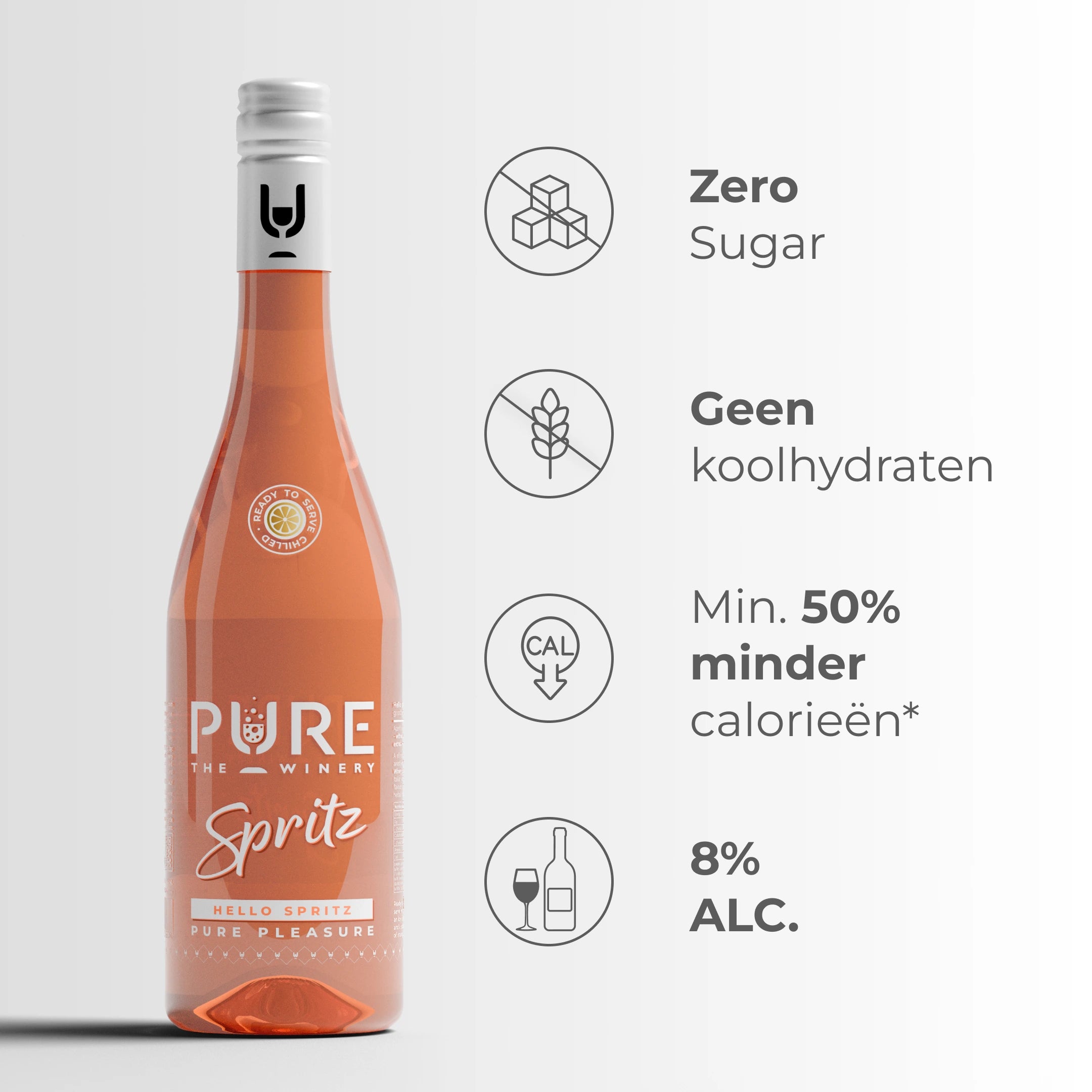 Zuckerfreier Orange Spritz