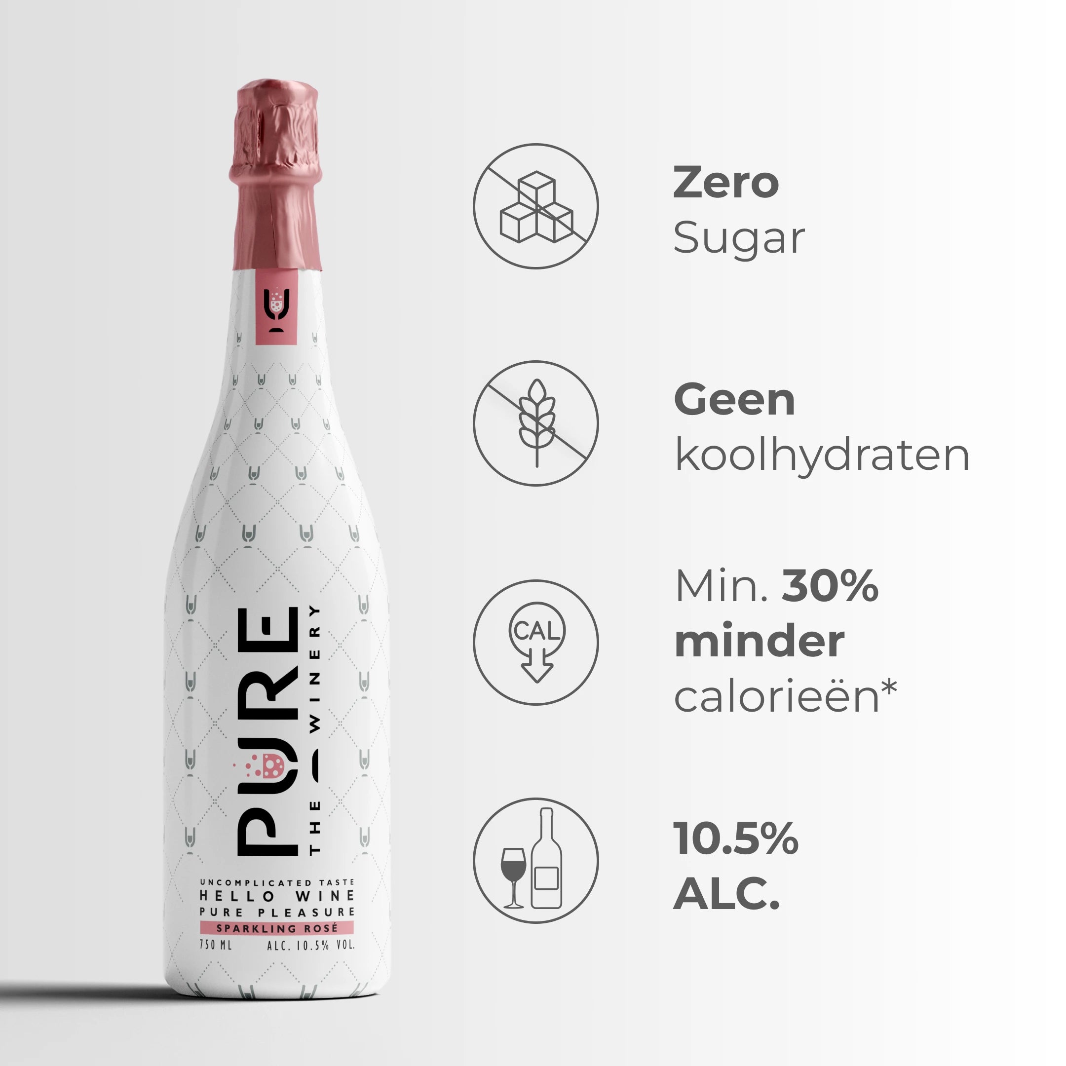 Zuckerfreier Schaumwein Rosé