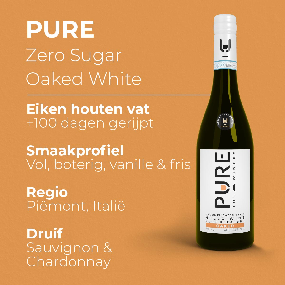 Zuckerfreier Oaked Weißwein