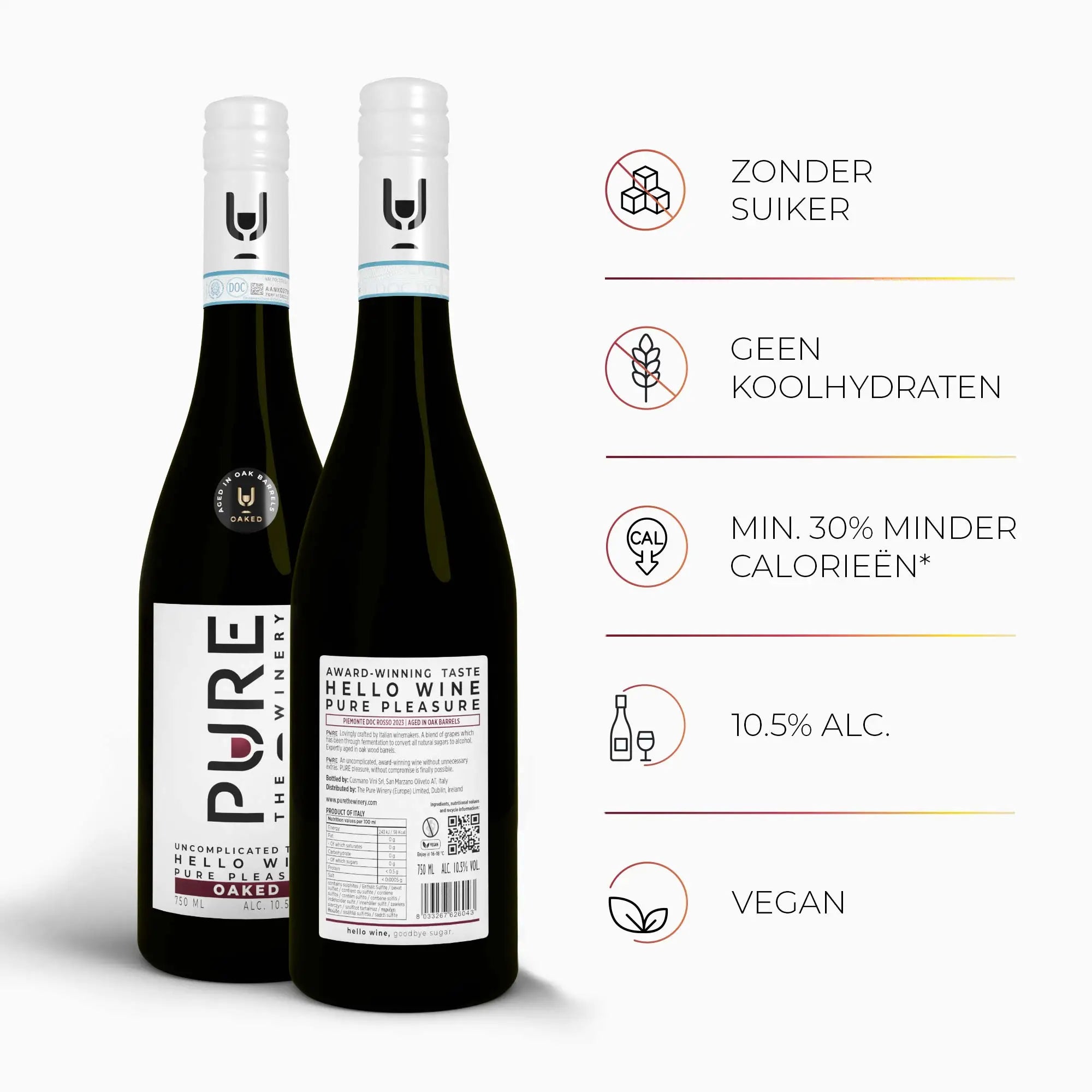 Zuckerfreier Oaked Rotwein