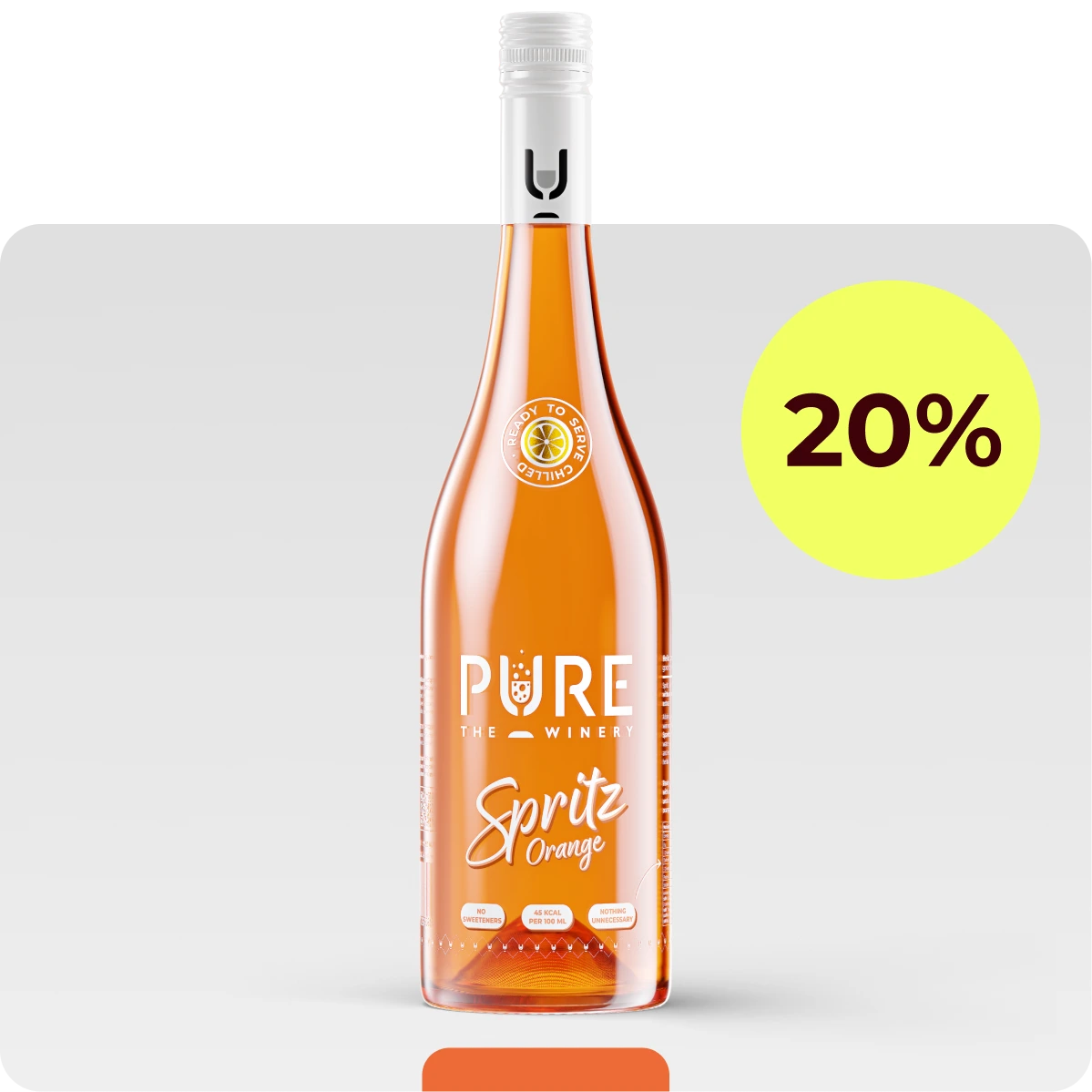 Zuckerfreier Orange Spritz